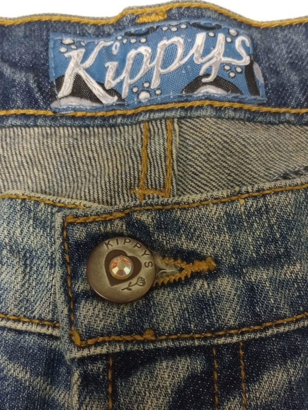 🩵✨KIPPYS SWAROVSKI CRYSTALS ROSE EMBELLISHED WIDE LEG BOOT CUT WOMEN'S JEANS✨ - Picture 14 of 16